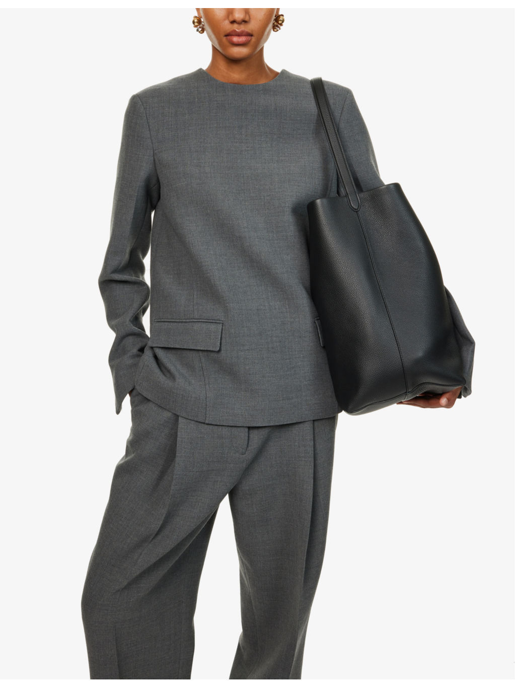 Park large leather tote bag - 3