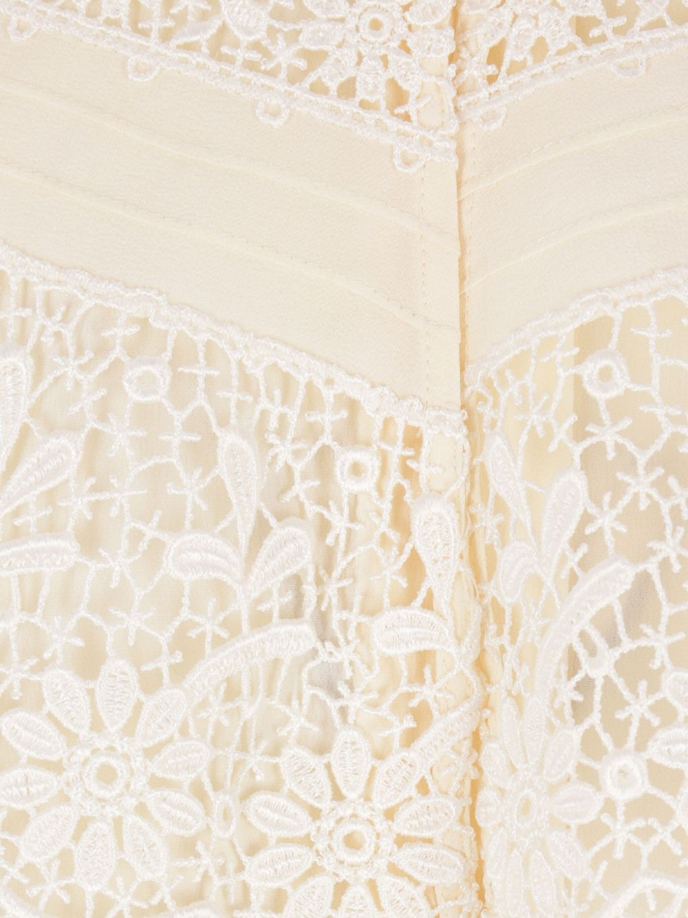 lace-trimmed silk top - 3