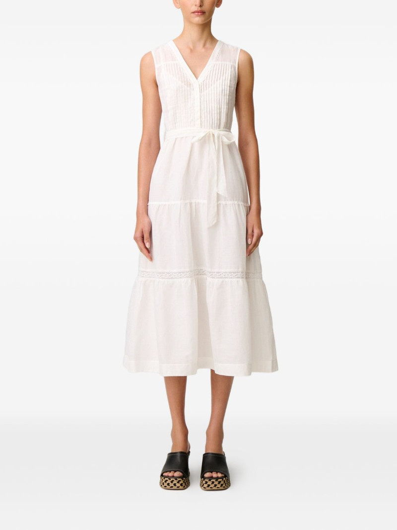 lace-trim belted dress 3