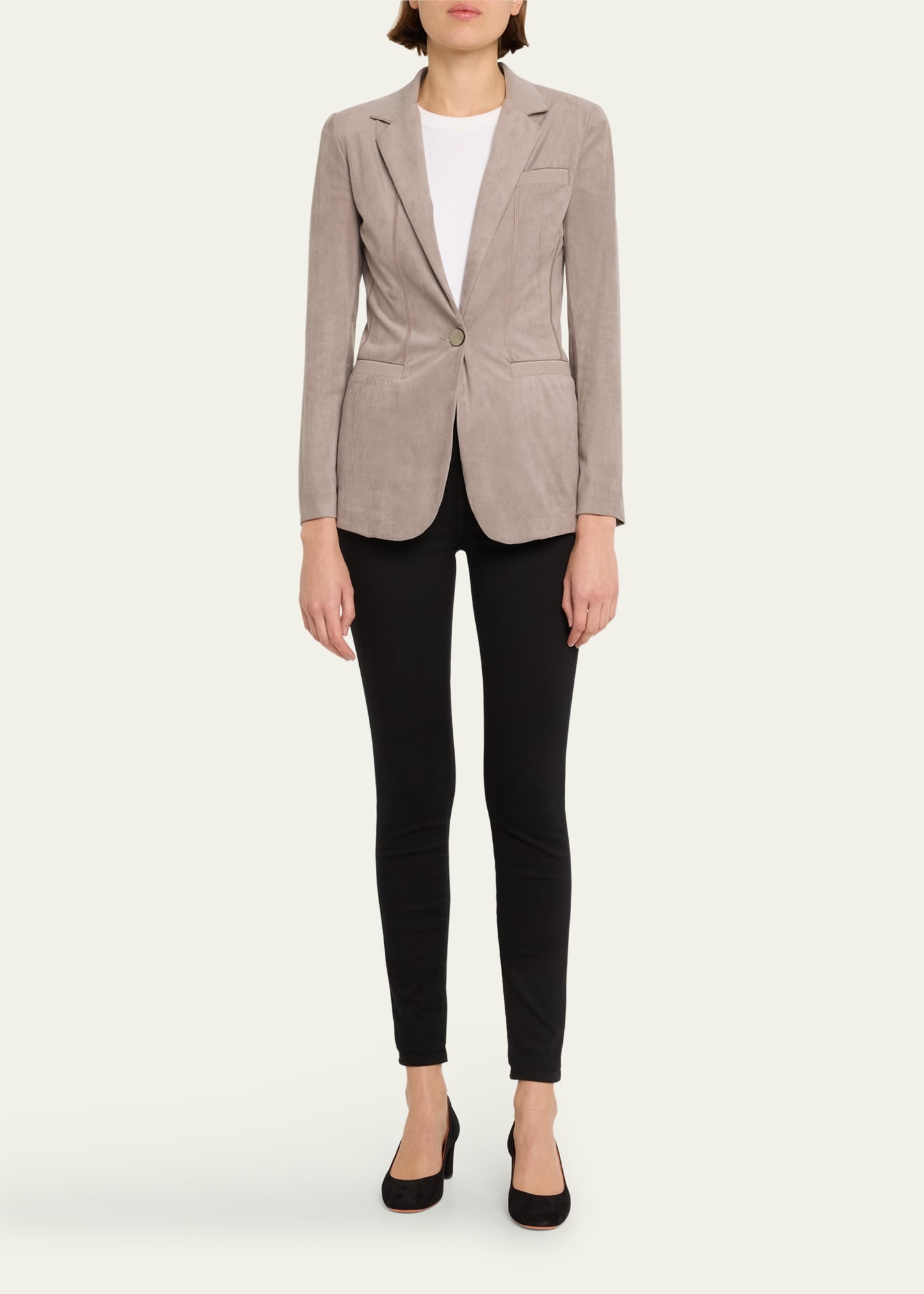 Ultra-Suede Tailored Blazer Jacket - 2