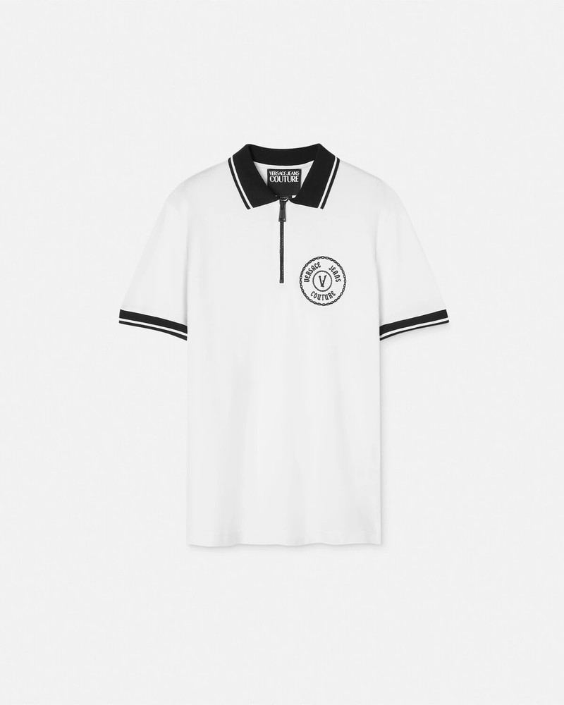 V-Emblem Slim-Fit Polo Shirt 1