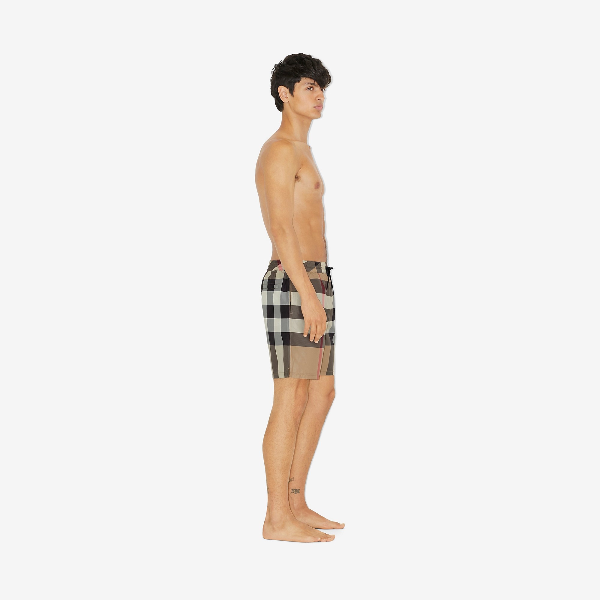 Check Drawcord Swim Shorts - 3