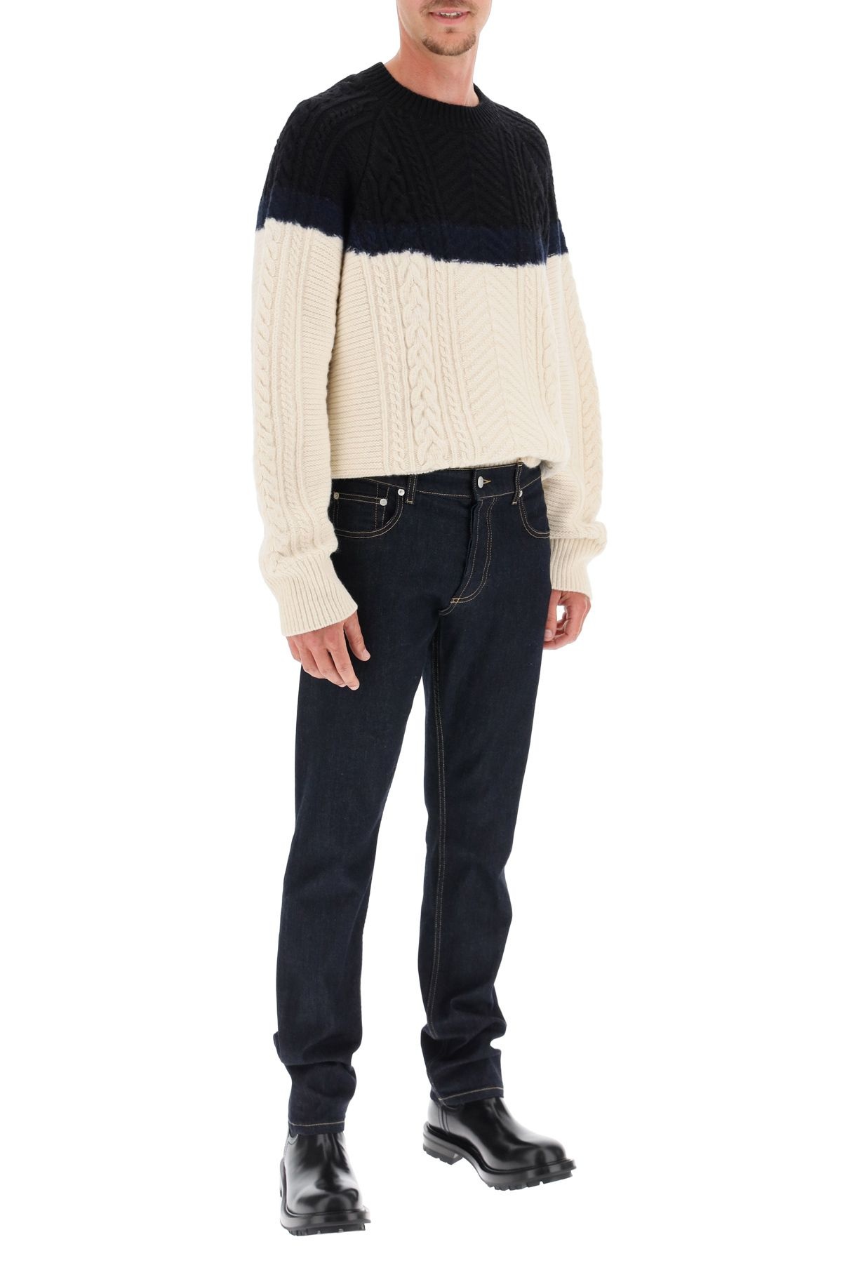 BICOLOR KNITTED SWEATER - 2