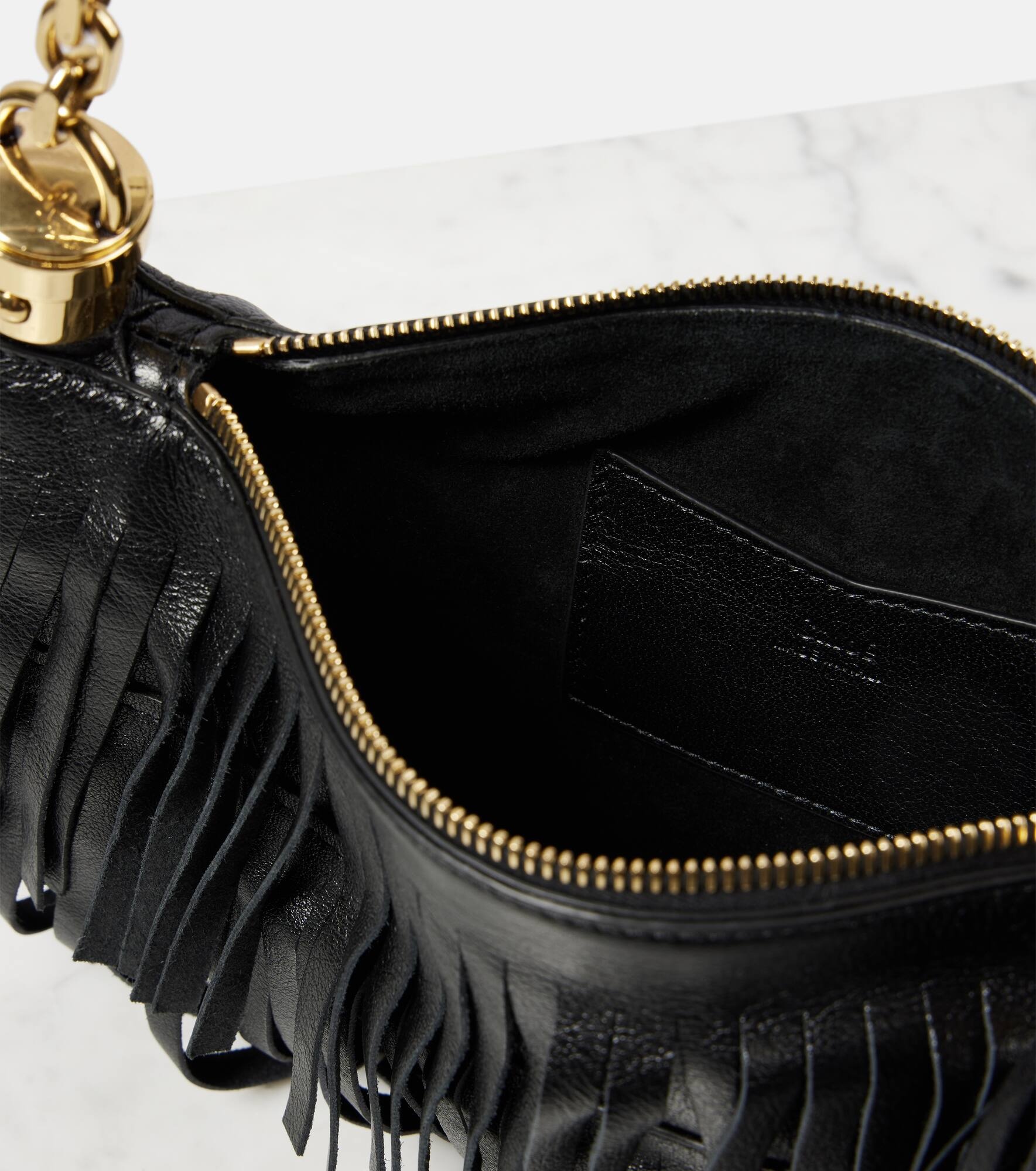 Chloé Foulard fringed leather shoulder bag - 3
