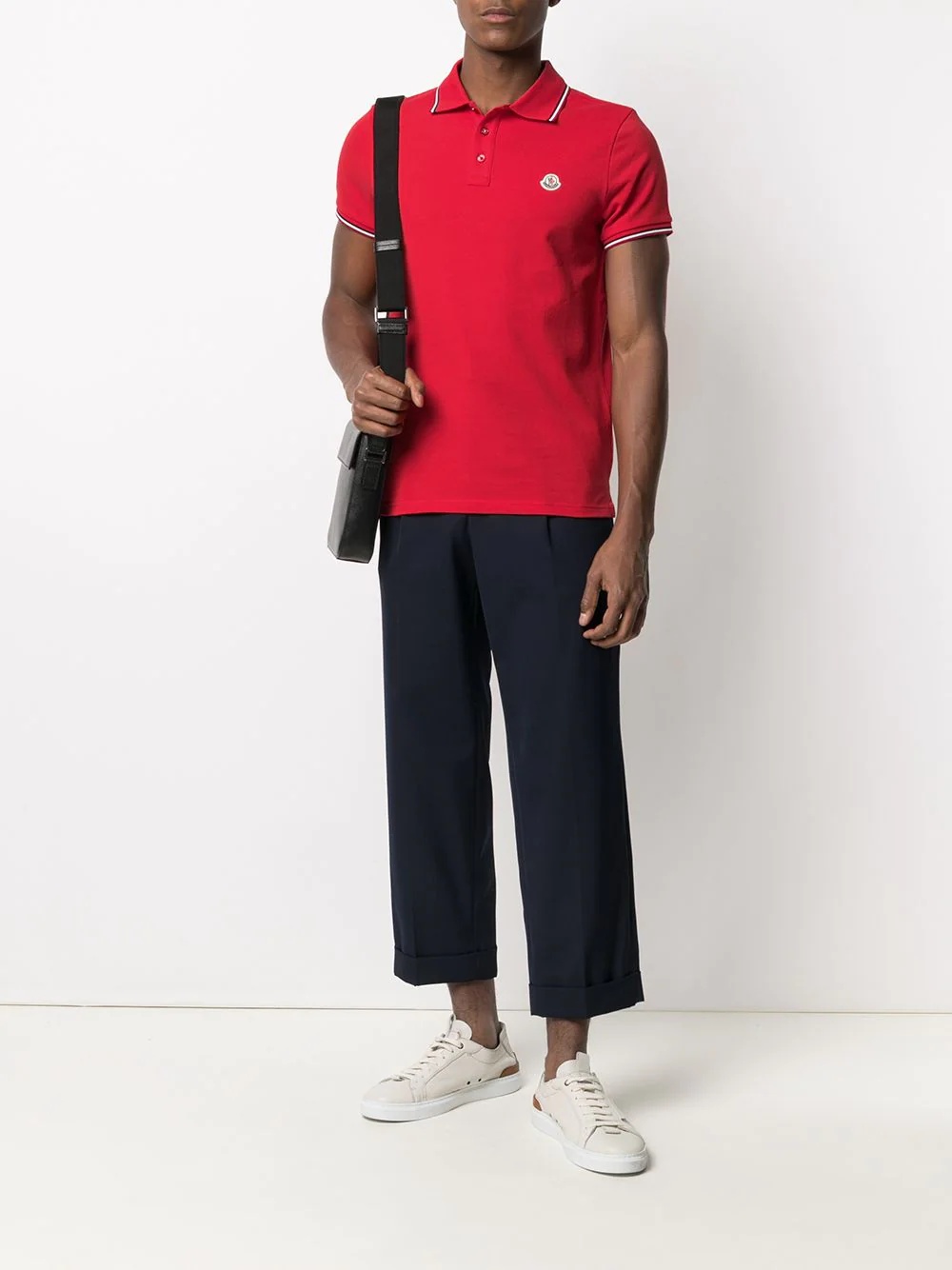 tricolour-trim polo shirt - 2