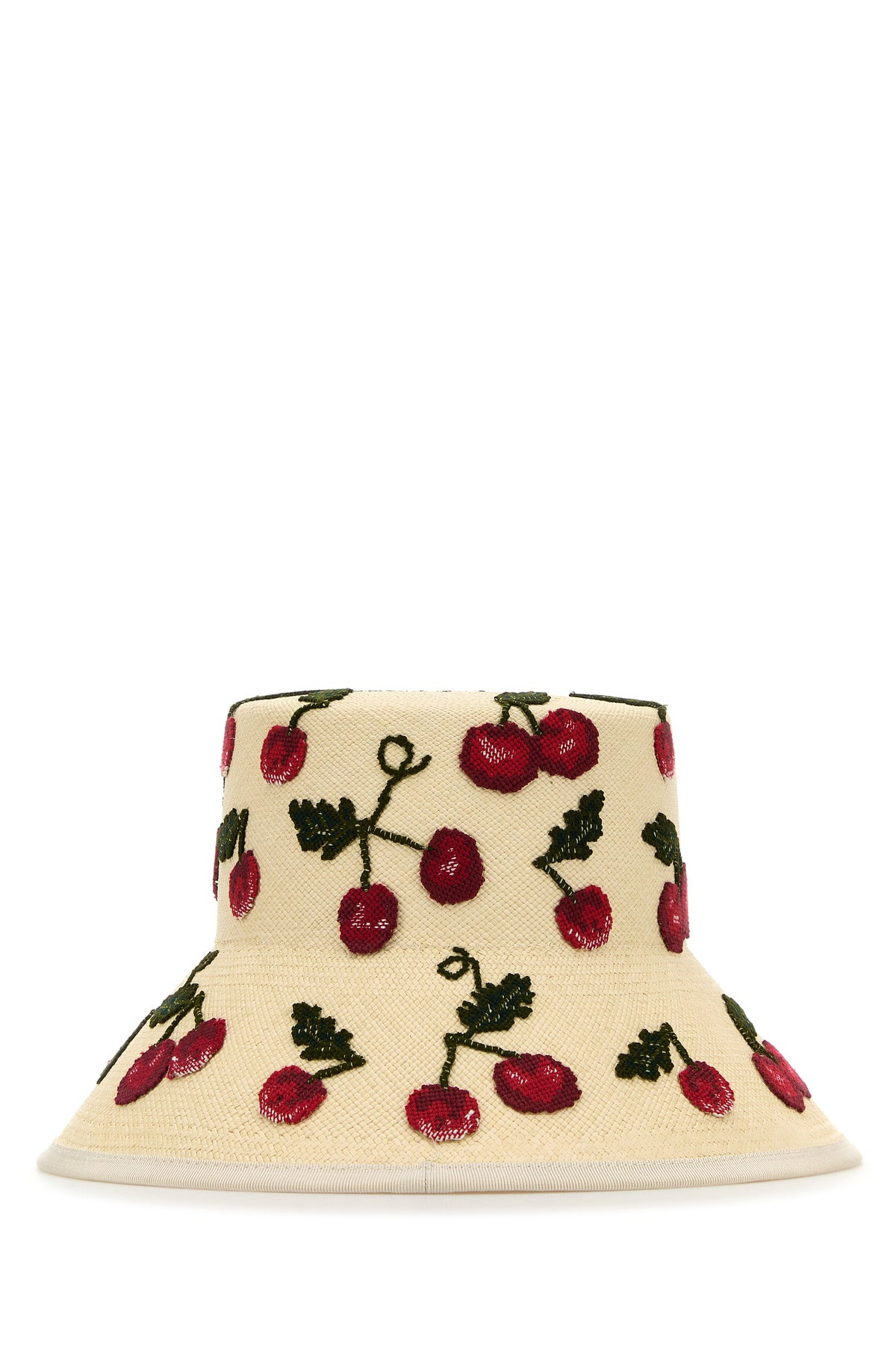 Embroidered straw Cherryfic hat - 3
