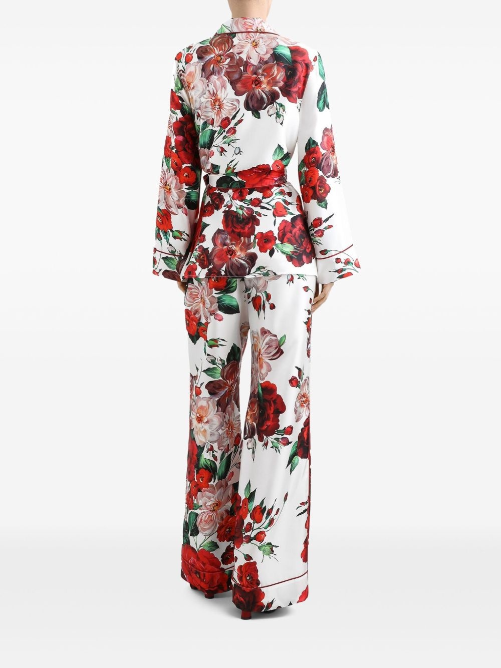 Rose-print twill shirt - 3
