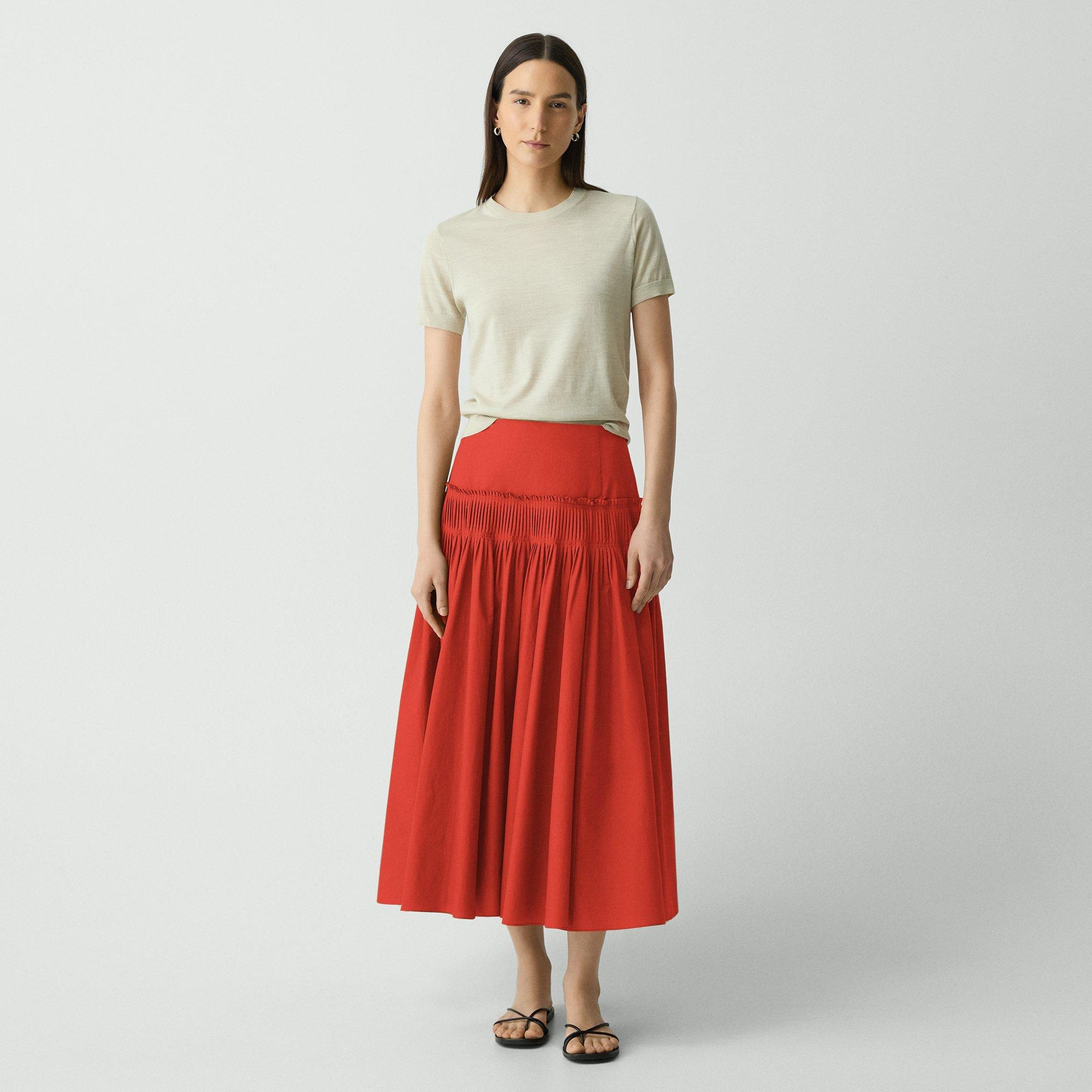 Accordion Maxi Skirt in Cotton-Blend - 2