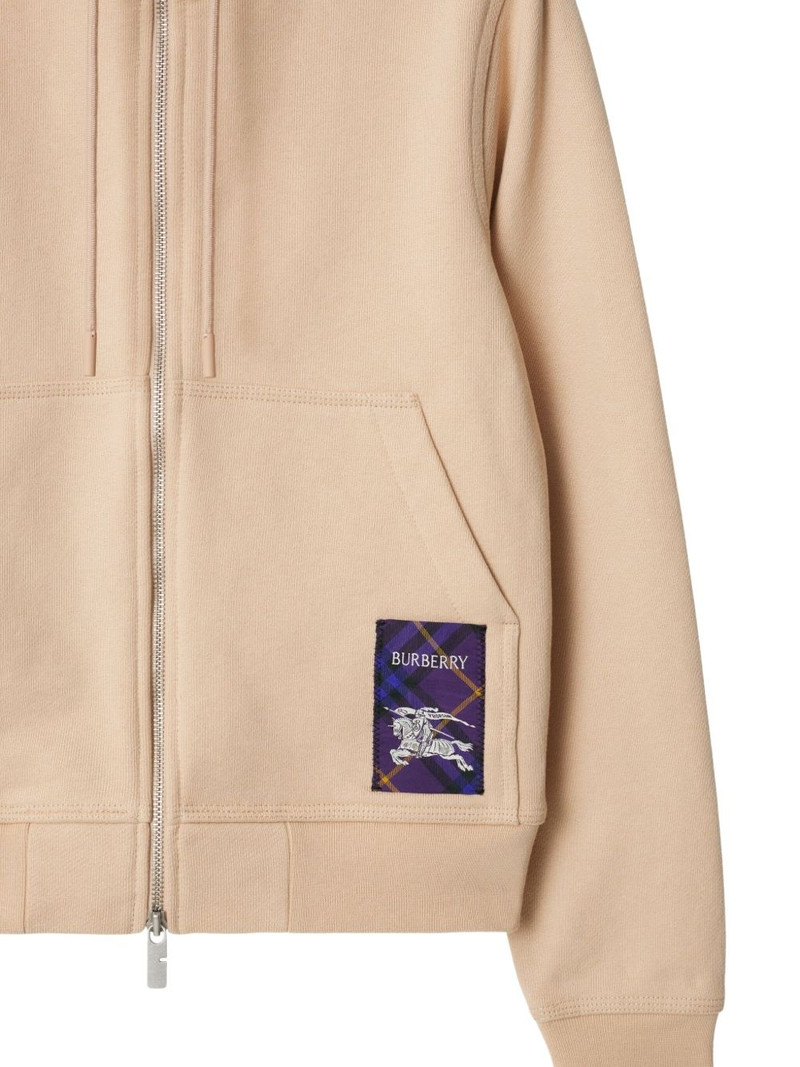 check-label cotton hoodie 5