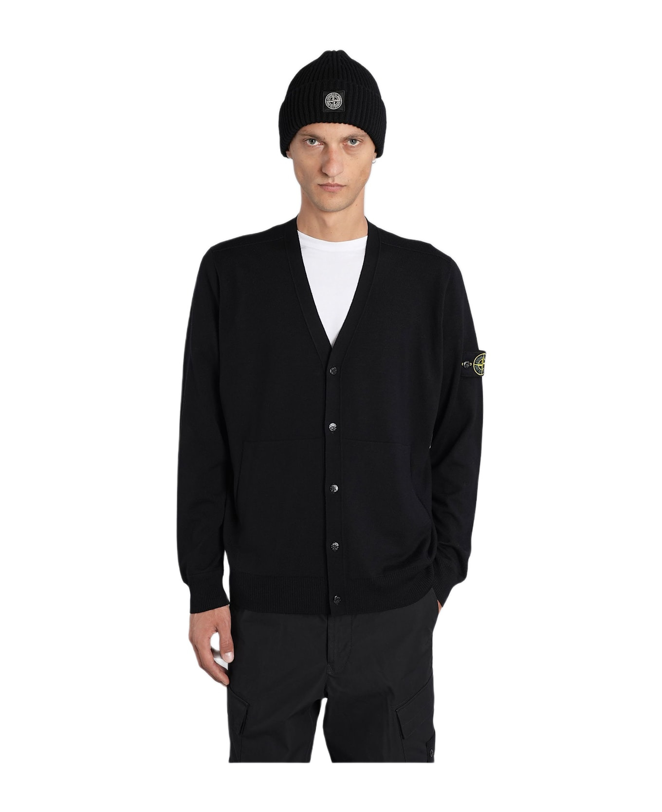 Cardigan In Black Wool - 1