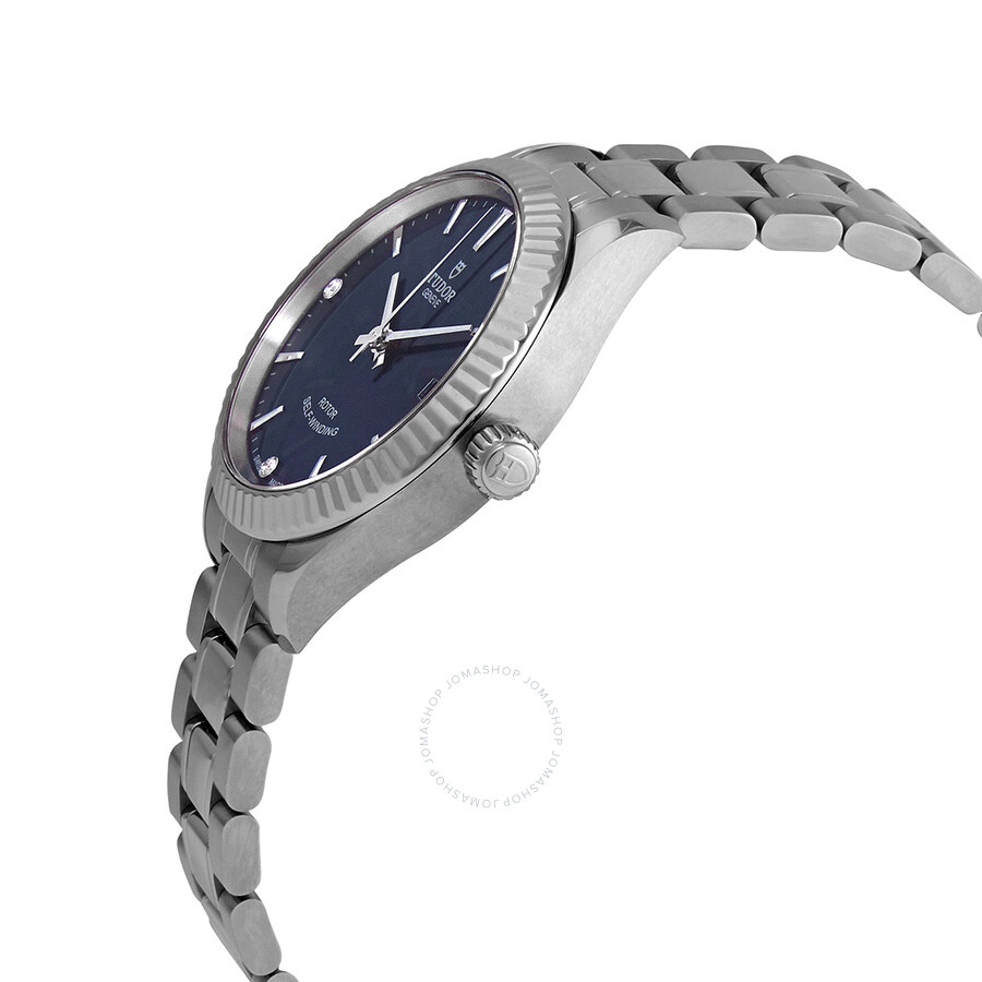 Tudor Automatic Blue with 3 Diamonds Dial Ladies Watch M12310-0017 - 2