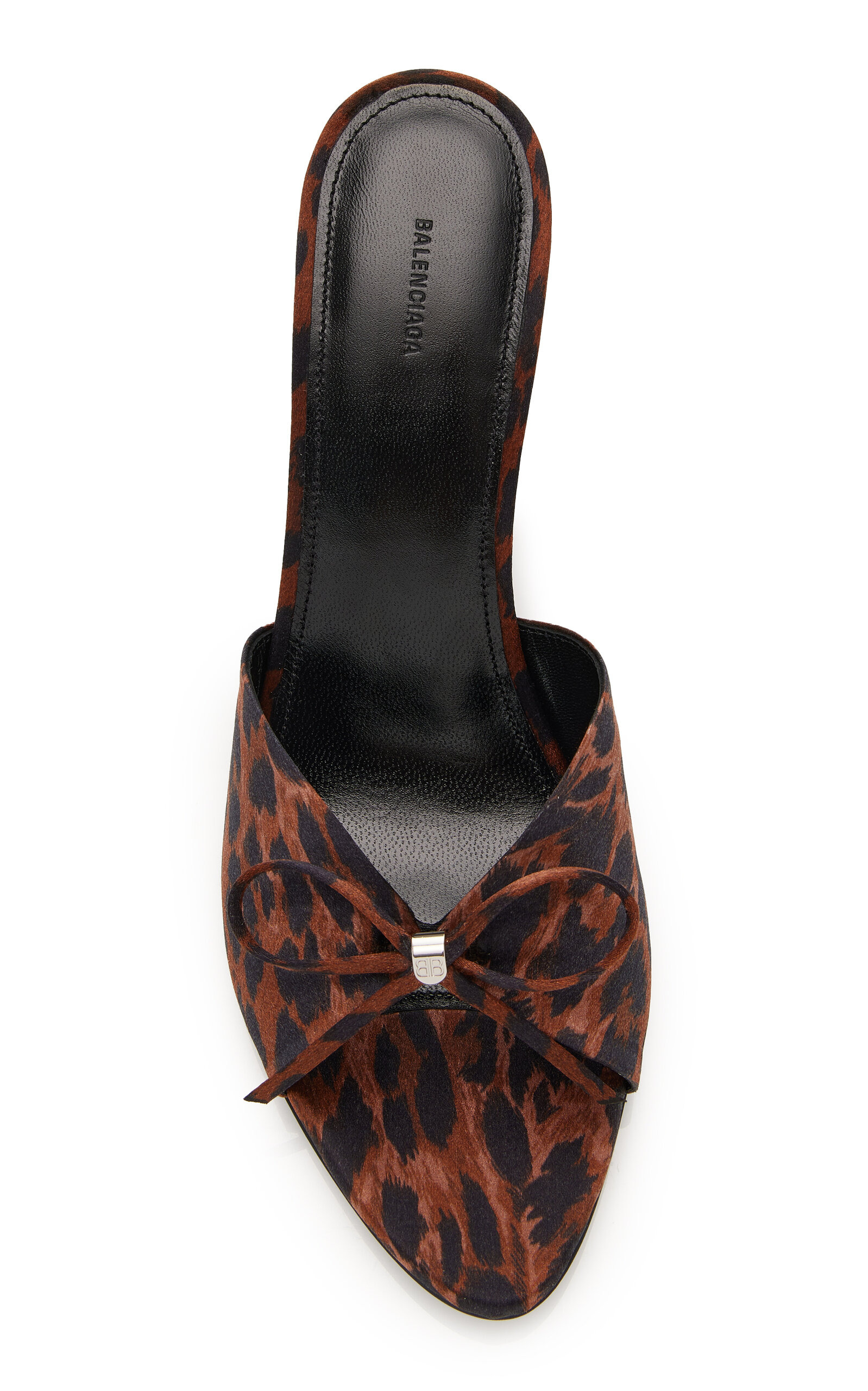 Knife Leopard Satin Mules animal - 5