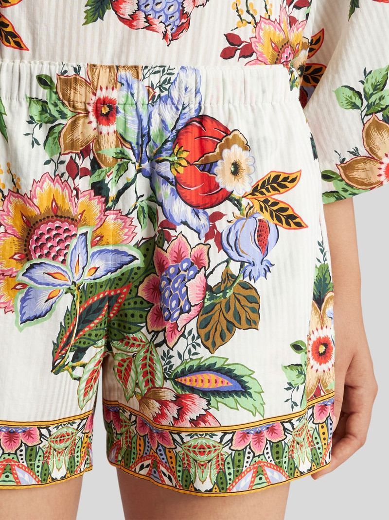Etro MULTICOLOURED BOUQUET SHORTS outlook