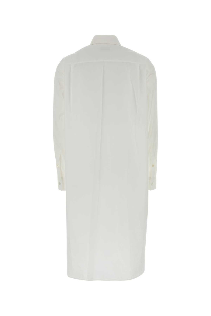 Jil Sander White Poplin Shirt Dress Optic Exterior: Cotton Abiti outlook