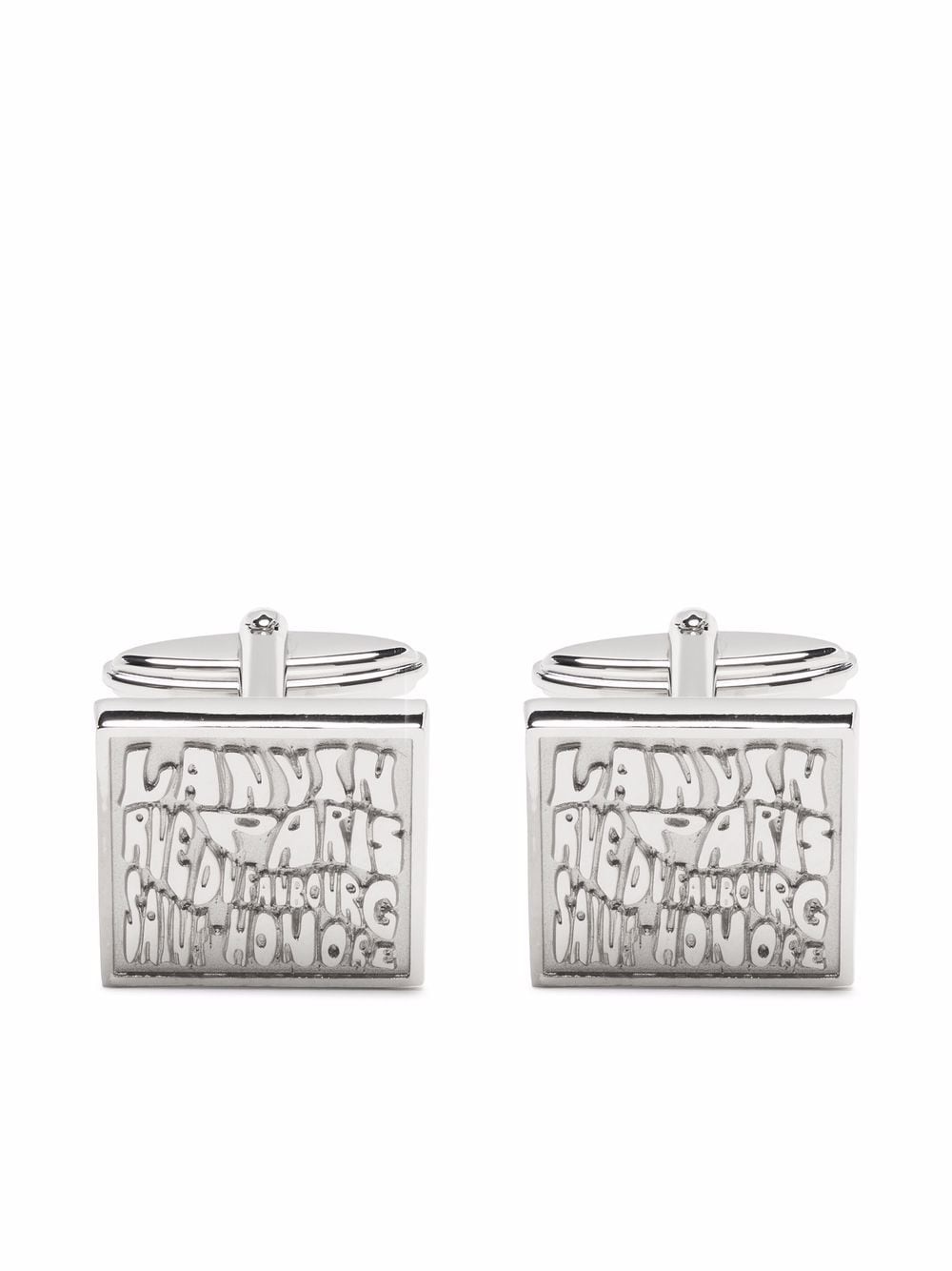 engraved-logo cufflinks - 1