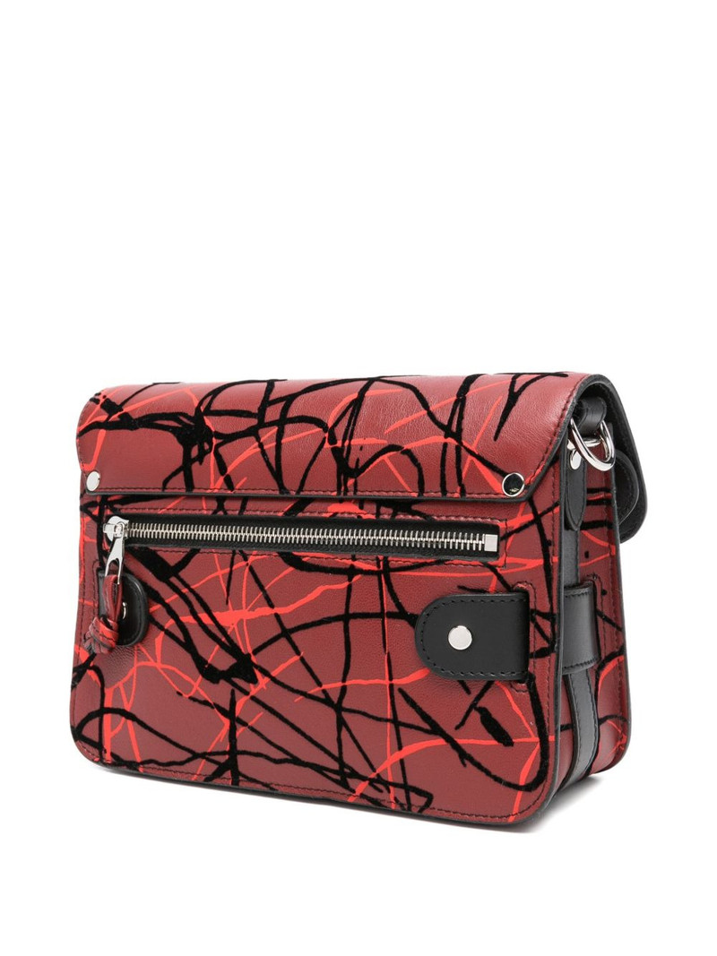 scribble-print clasp shoulder bag 3