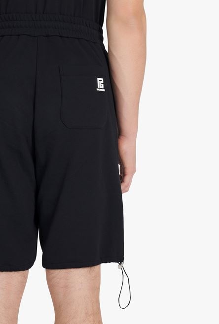 Black cotton shorts - 8