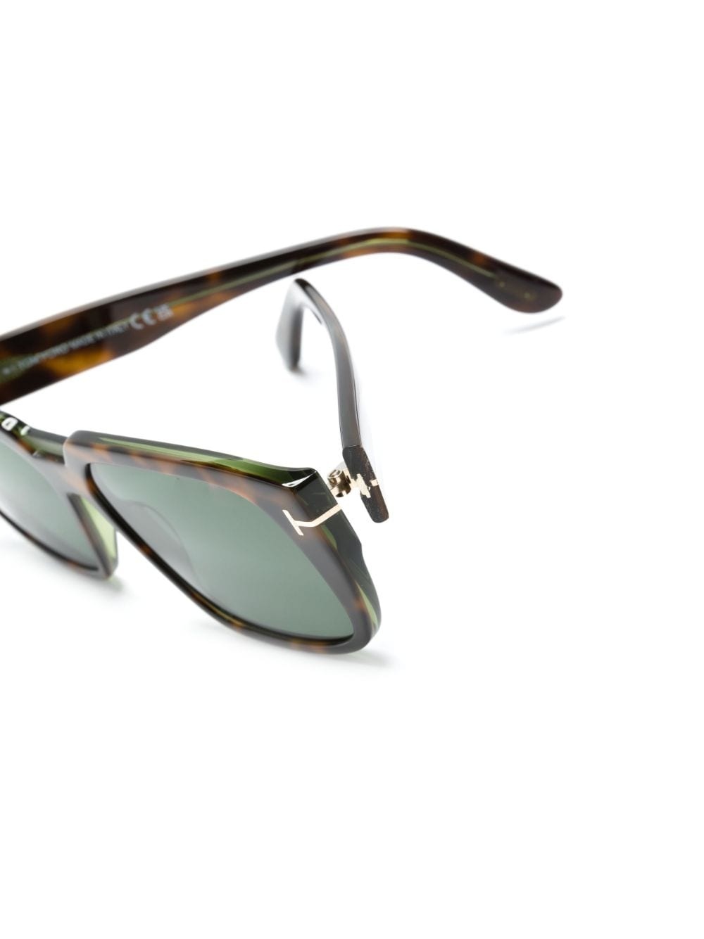 tortoiseshell-effect square-frame sunglasses - 3