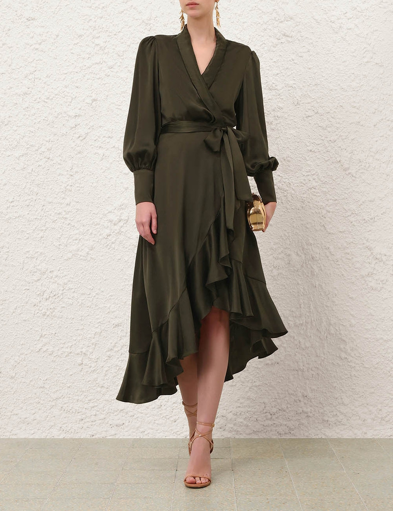 Zimmermann SILK WRAP MIDI DRESS outlook