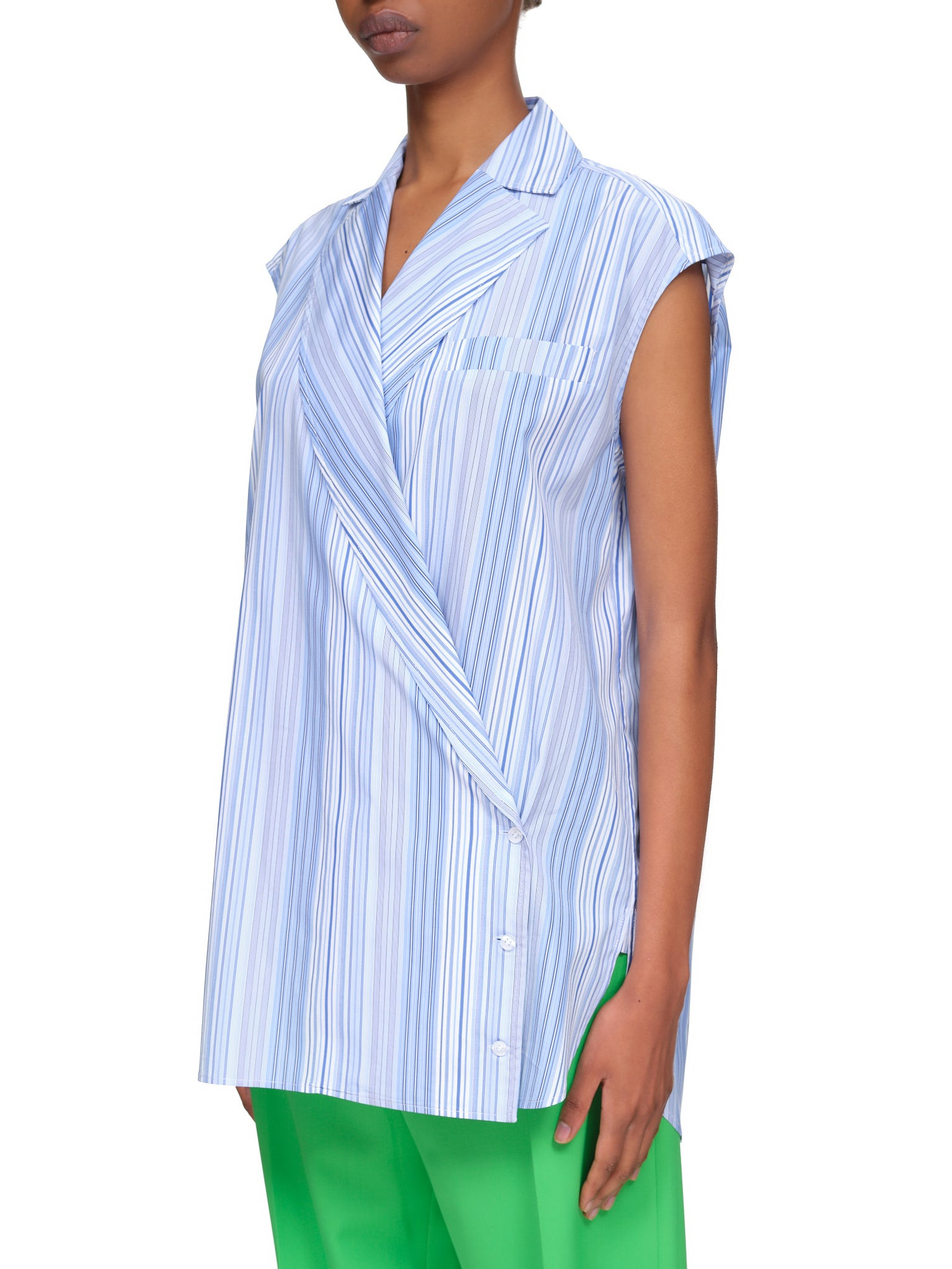 Sleeveless Criss-Cross Blouse - 2