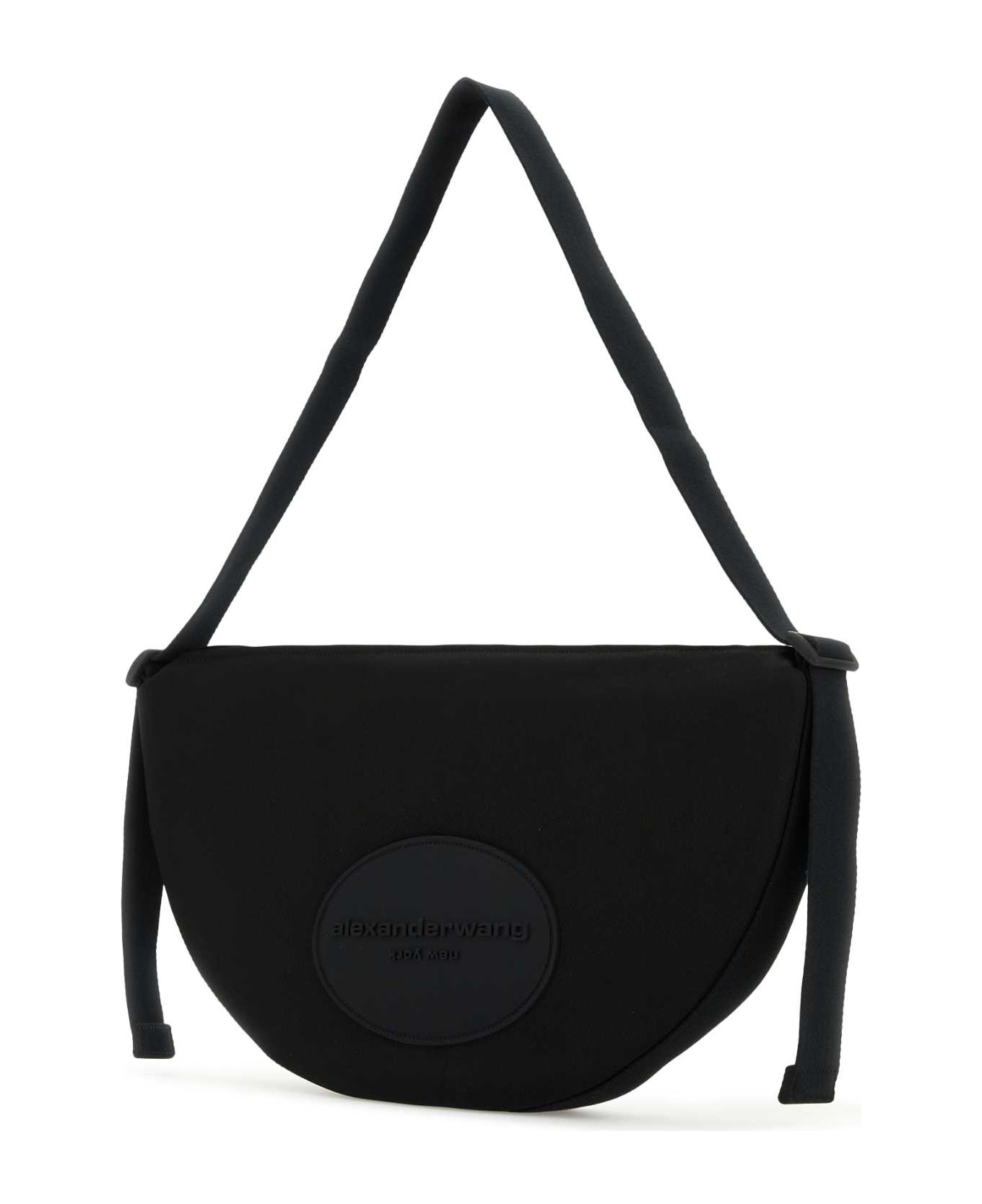 Black Canvas Large Bo Shoulder Bag - 2