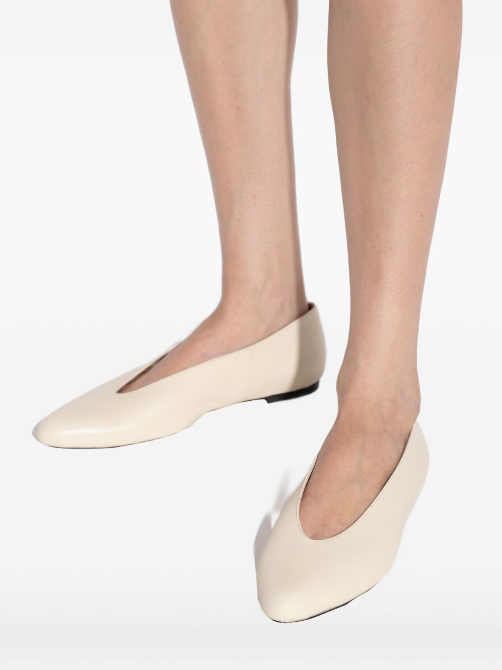 Beid pointed-toe leather ballet flats - 5