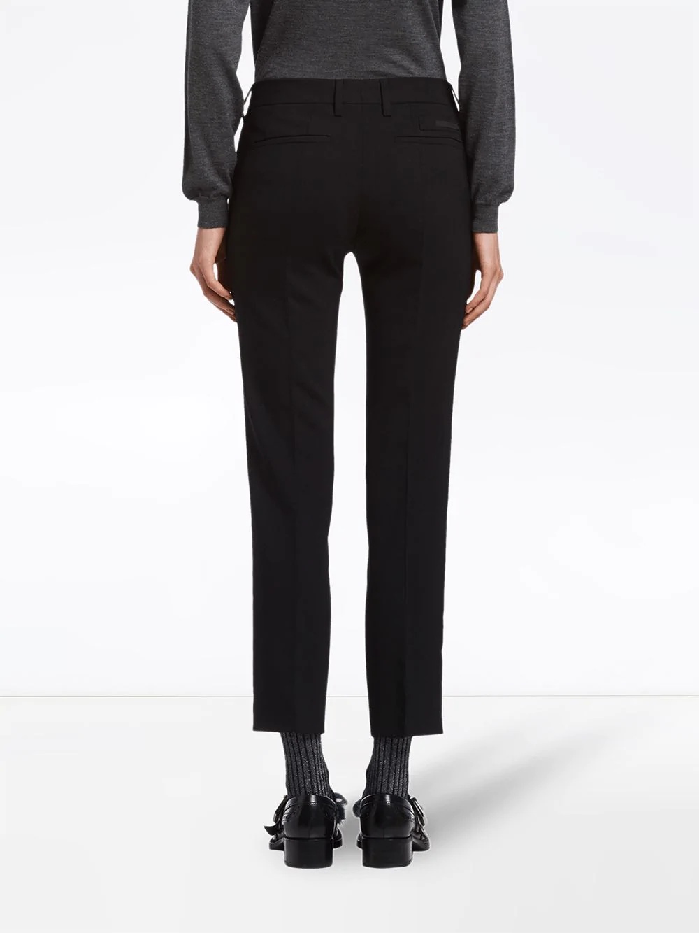 cropped slim-fit trousers - 4