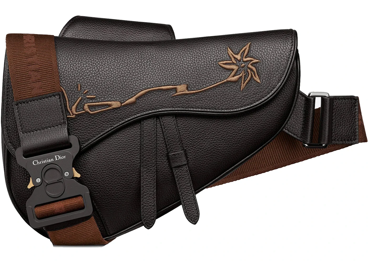 Dior x CACTUS JACK Saddle Bag Black - 1