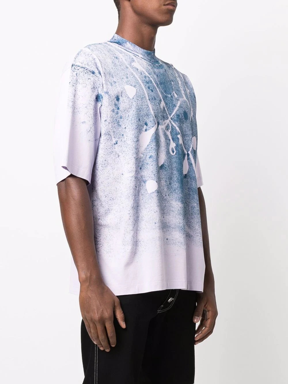 paint splatter-print T-shirt - 3