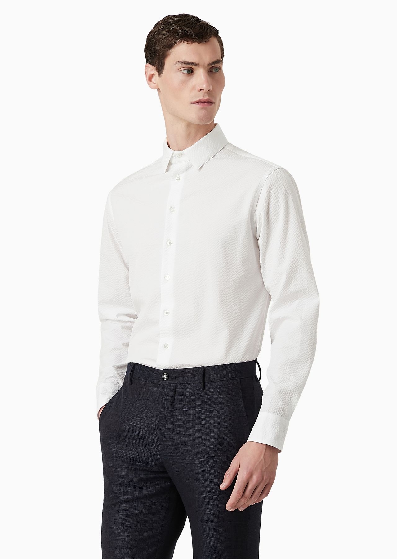 Regular-fit cotton-seersucker shirt - 2