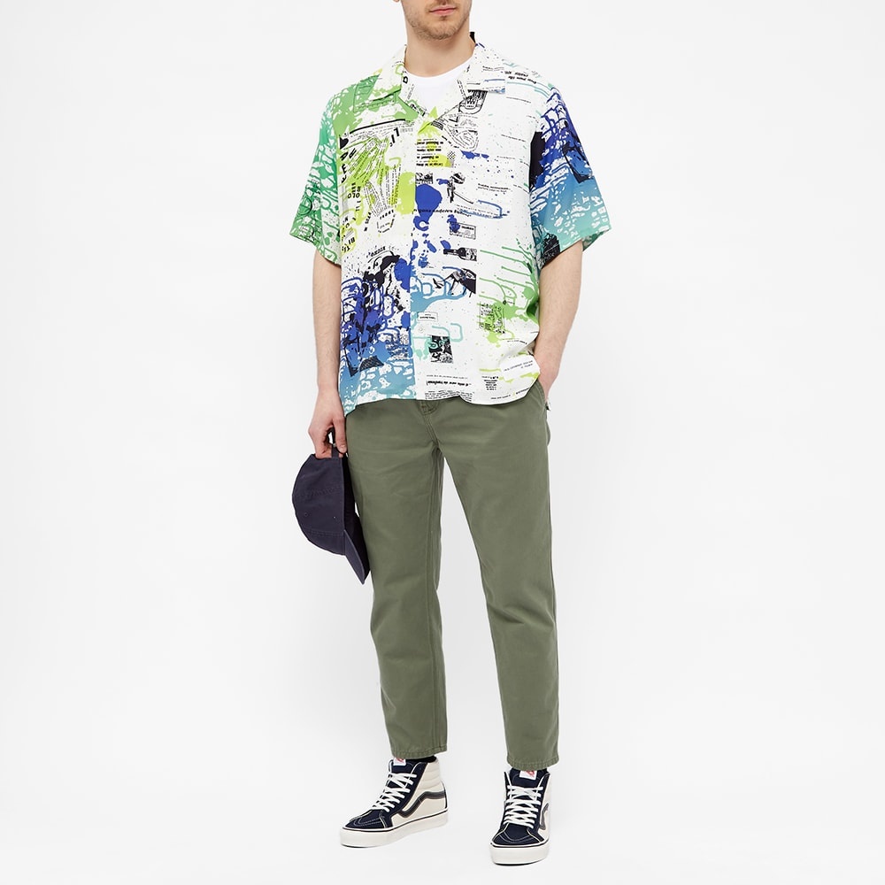 Uniform Experiment Asger Jorn Short Sleeve Open Collar Big Shirt - 6