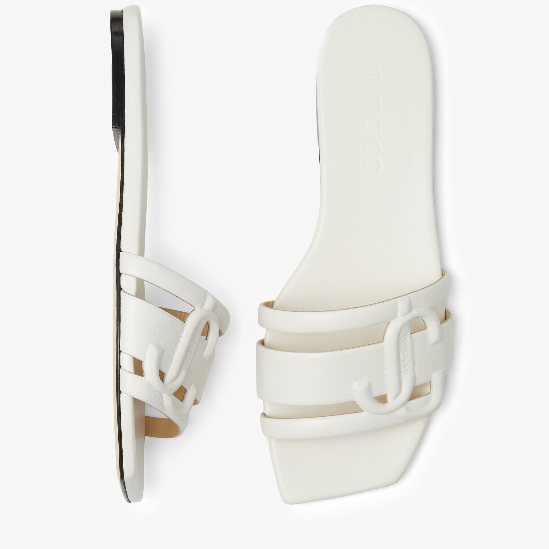 Laran Flat
Latte Nappa Leather Flats with JC Monogram - 5