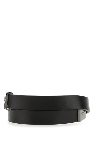 SAINT LAURENT Black leather bracelet outlook