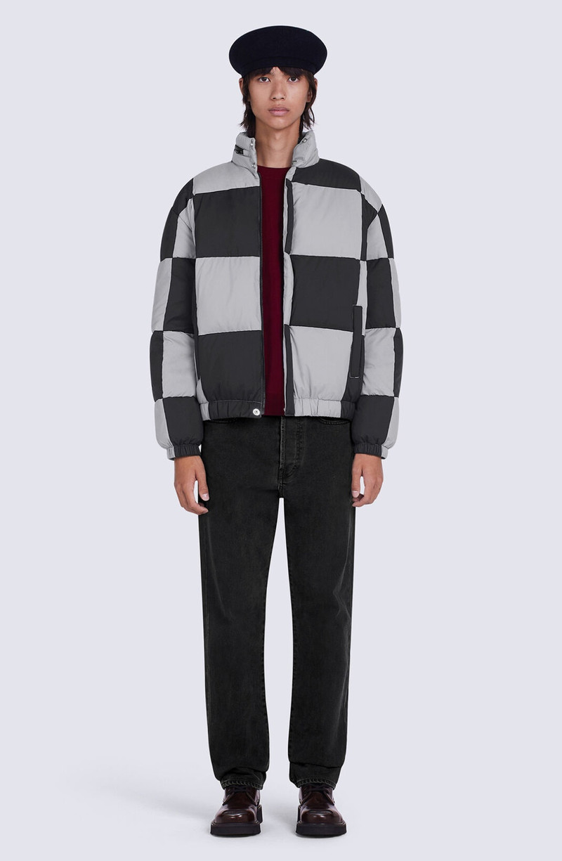 Checked boxy padded coat 3