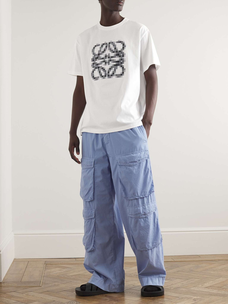 Loewe Anagram Embroidered Cotton-Blend Jersey T-Shirt outlook