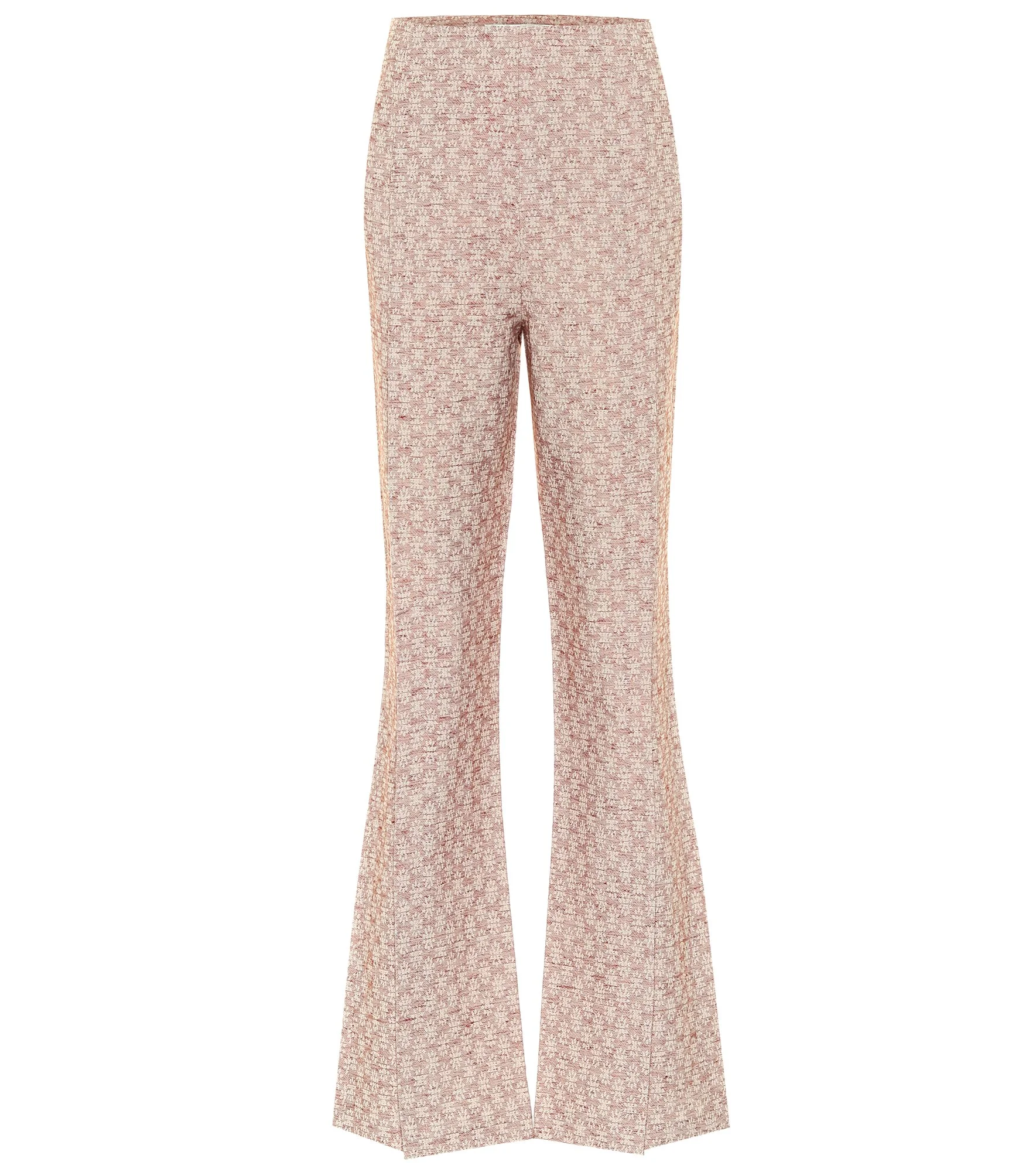 Cotton-blend jacquard flared pants - 1