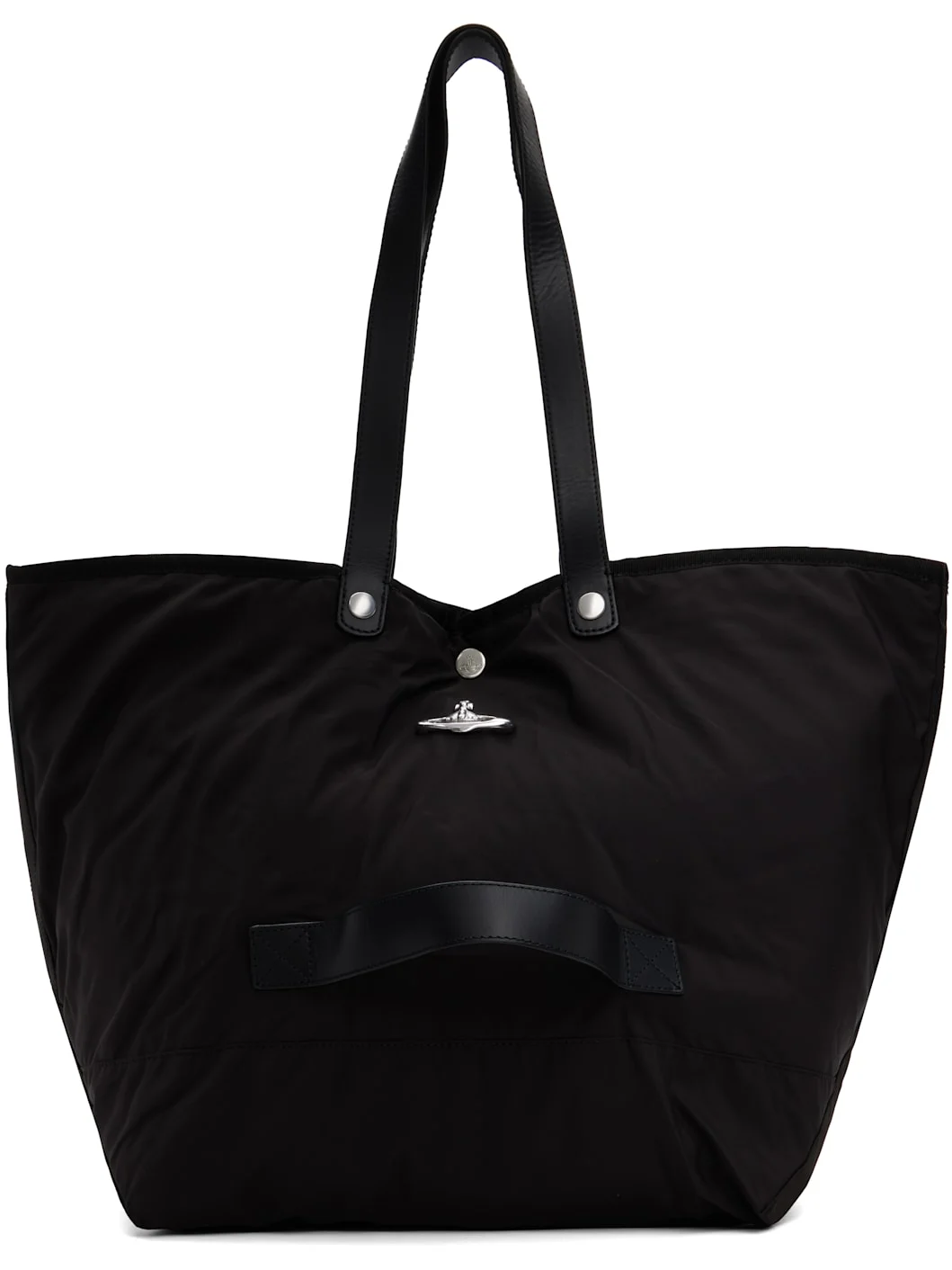 Black Utility Shopper Tote - 1