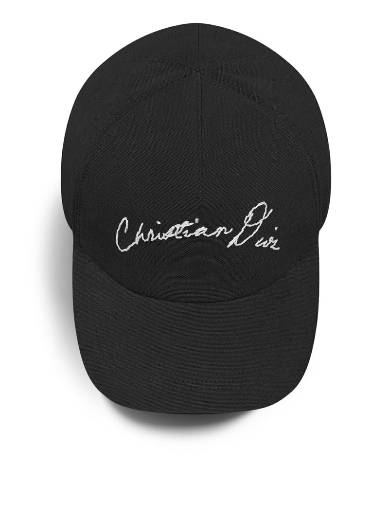 Christian Dior Men Cap With Handwritten Christian Dior Signature - 4