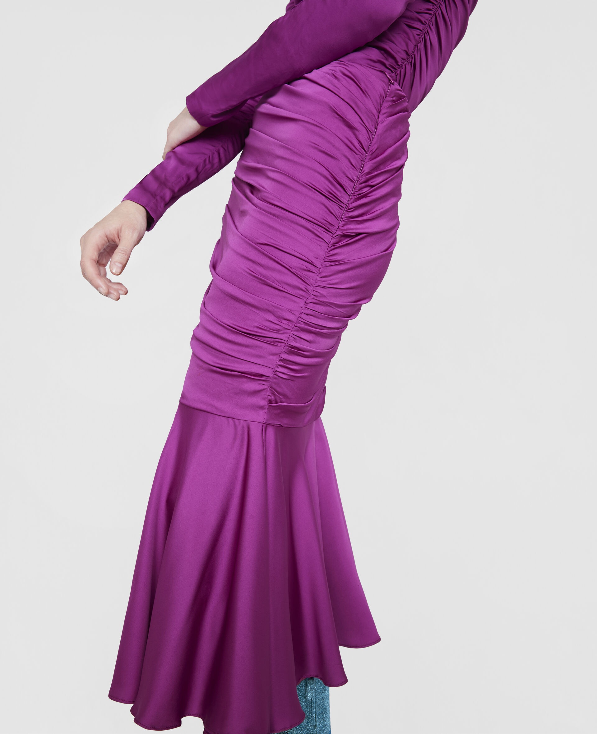 Henley Ruched Godet Skirt - 4