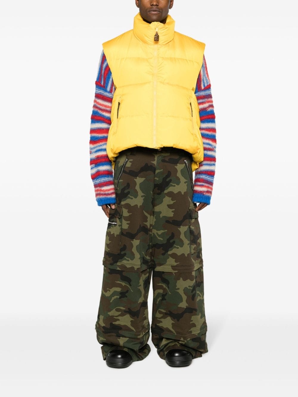 high-neck padded gilet - 2