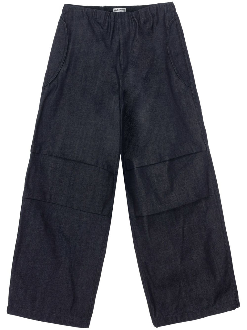 elasticated denim trousers 1