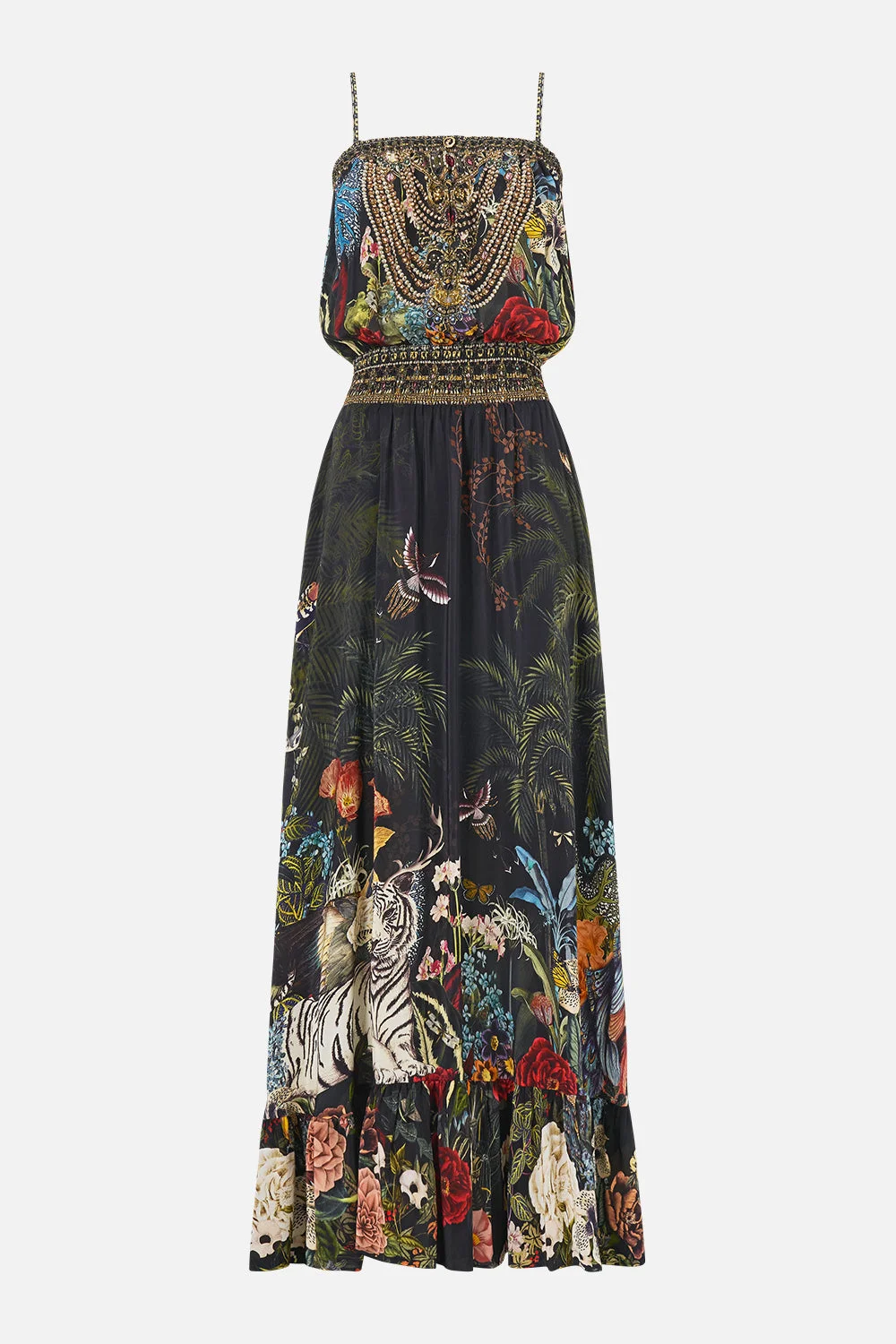 SHIRRED WAIST LONG DRESS PALACE ZOOLOGY - 1
