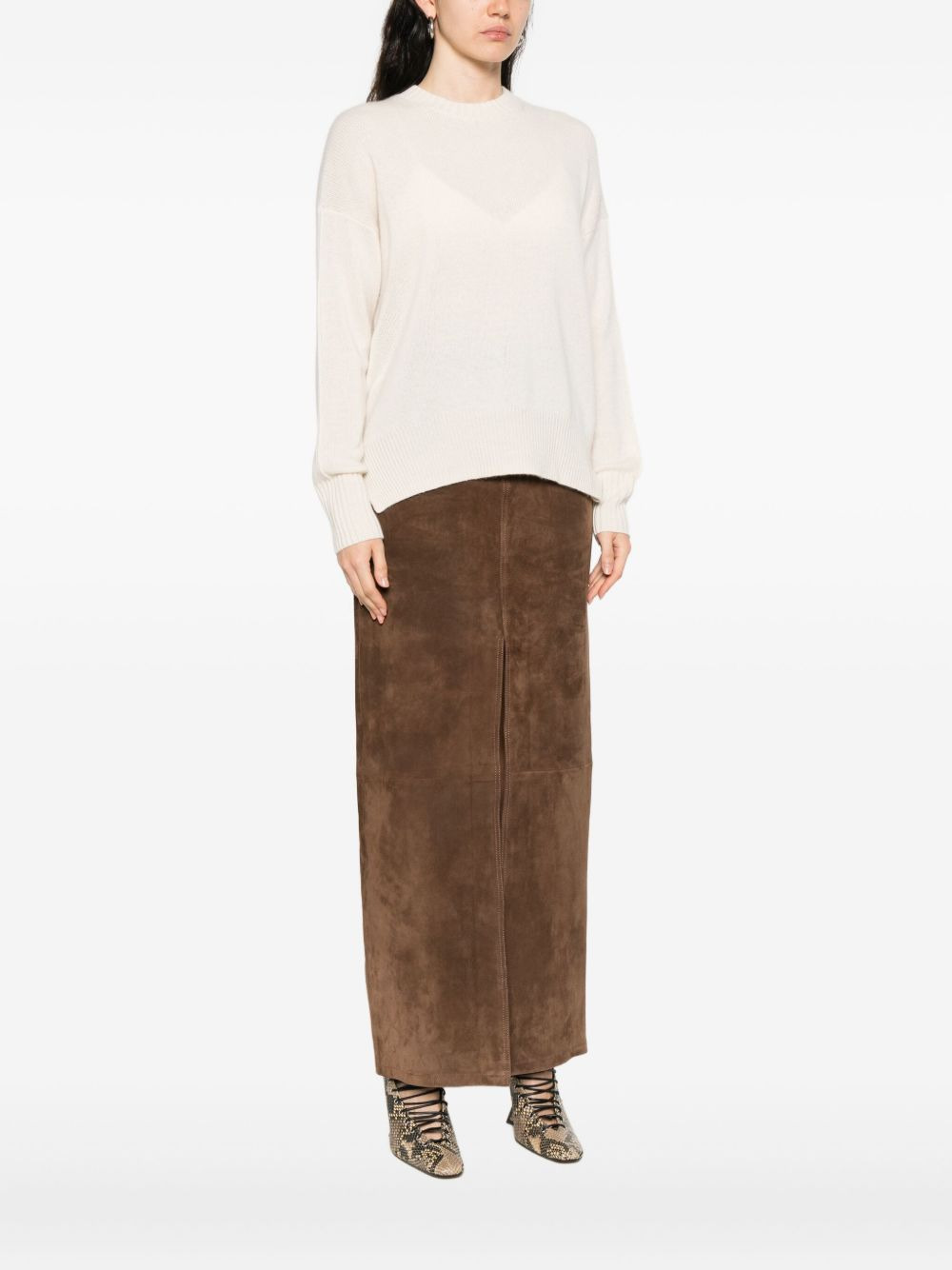 round-neck cashmere sweater - 3