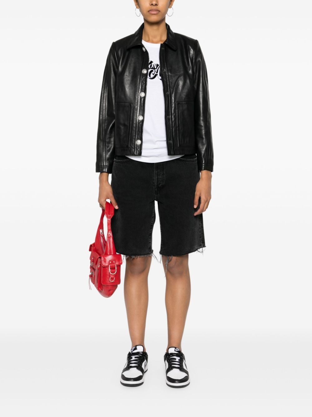 Litchi leather jacket - 2