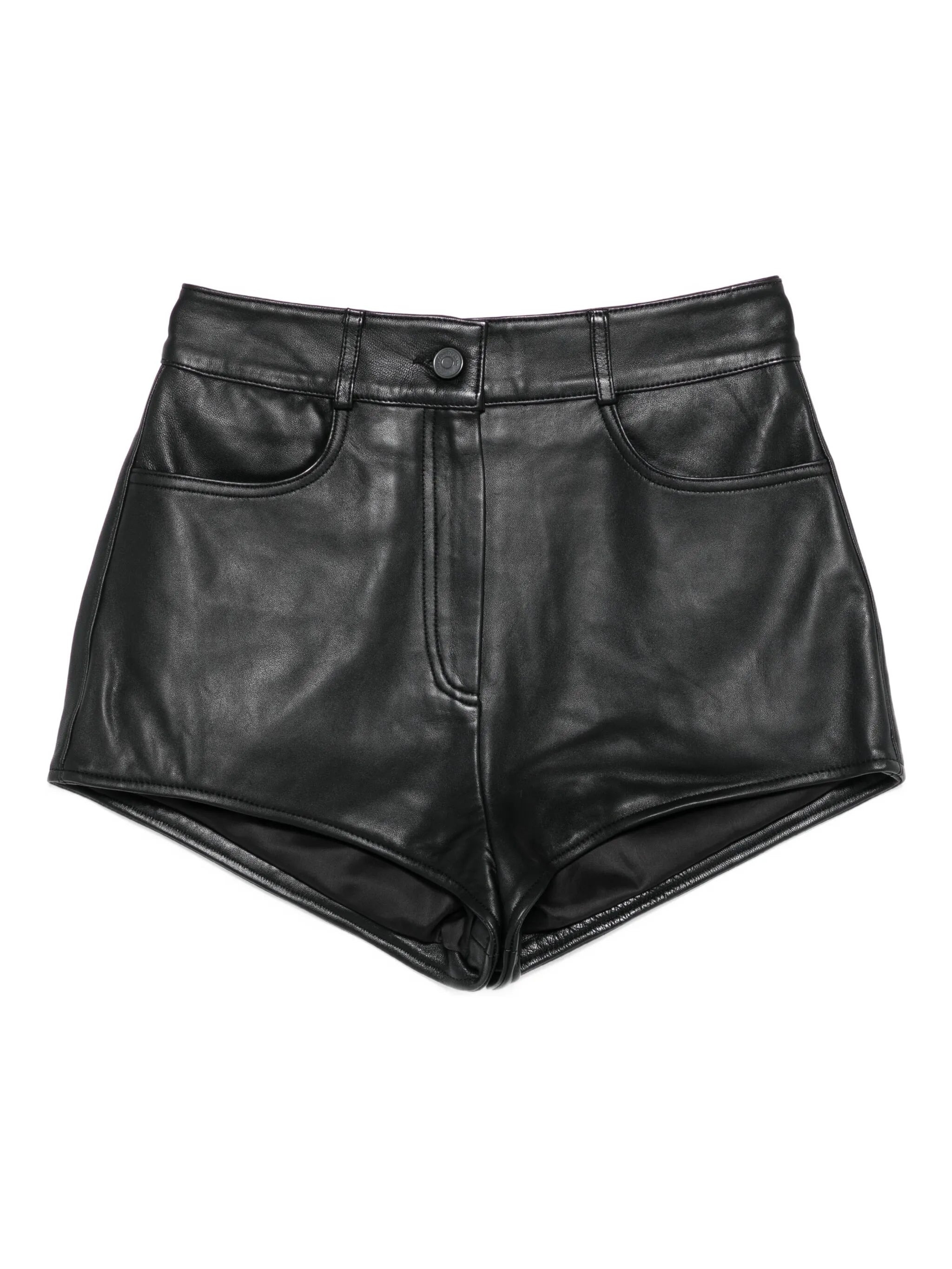 leather pocket shorts - 1