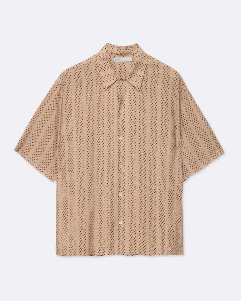 QUASAR OVERSIZED VISCOSE POLKADOT SHIRT - 1