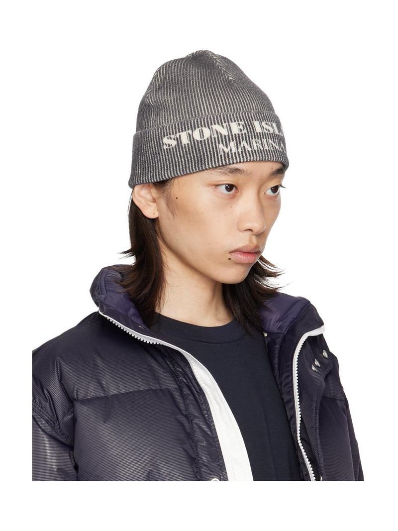 Stone Island Gray 'Marina' Beanie outlook