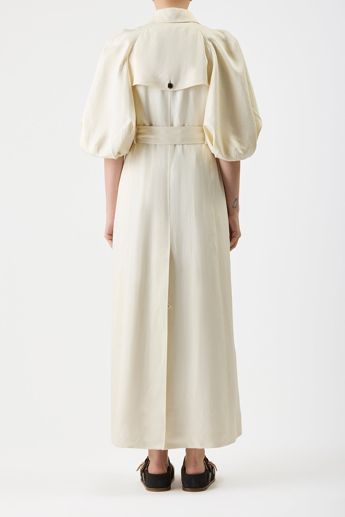 Iona Trench Coat in Linen - 5