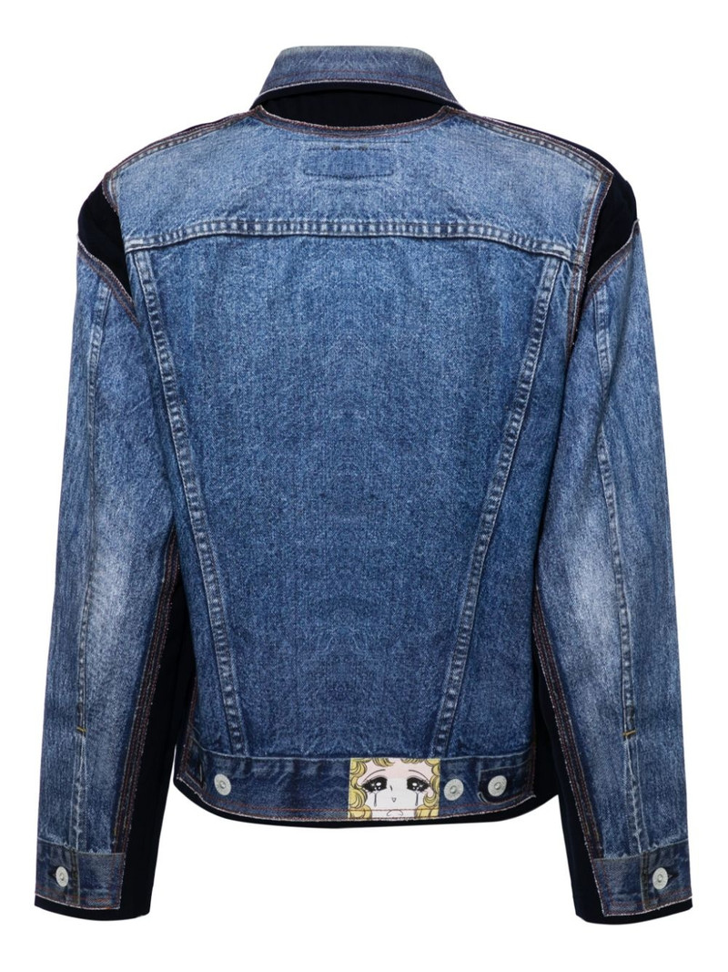 pushBUTTON contrasting denim jacket outlook