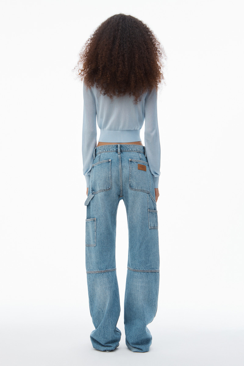 Logo-Embroidered Cropped Cardigan in Viscose 5